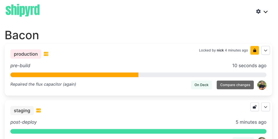 Deployment dashboard for container-based deployments using Kamal